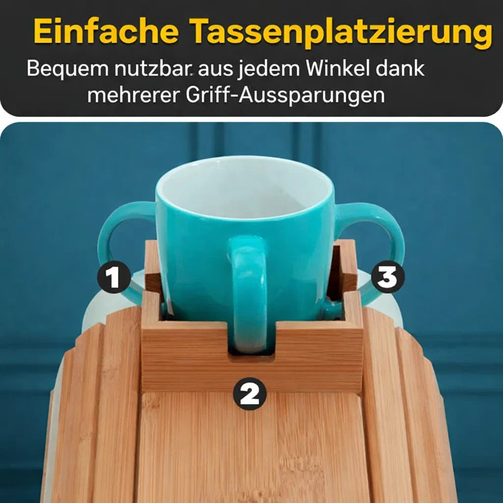 Bambus Armlehnen Tablett — Umweltfreundlicher Becher- und Snackhalter für das Sofa -   Mivoza Deutschland