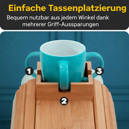 Bambus Armlehnen Tablett — Umweltfreundlicher Becher- und Snackhalter für das Sofa -   Mivoza Deutschland