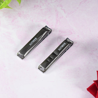 Stainless steel folding nail clipper with nail file