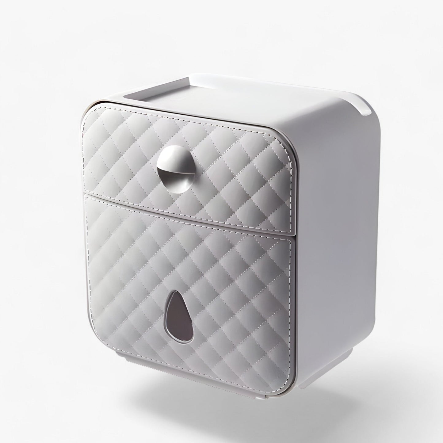 Toilet paper holder with waterproof cover and shelf