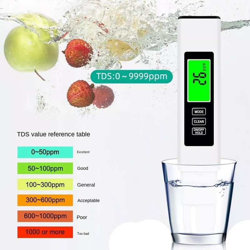 Water quality tester 4-in-1 with TDS measurement