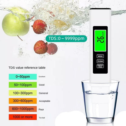 Water quality tester 4-in-1 with TDS measurement