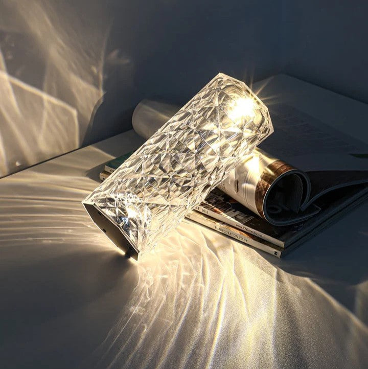 LED crystal lamp with remote control – 16 colors, touch sensor