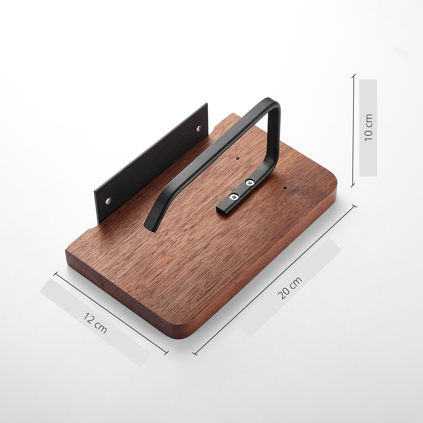 Wooden Toilet Paper Holder with Shelf – Wall Mountable