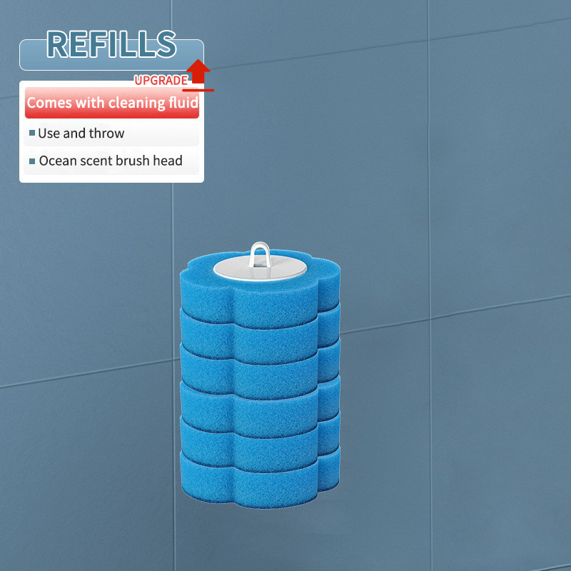 Disposable toilet brush with wall mount