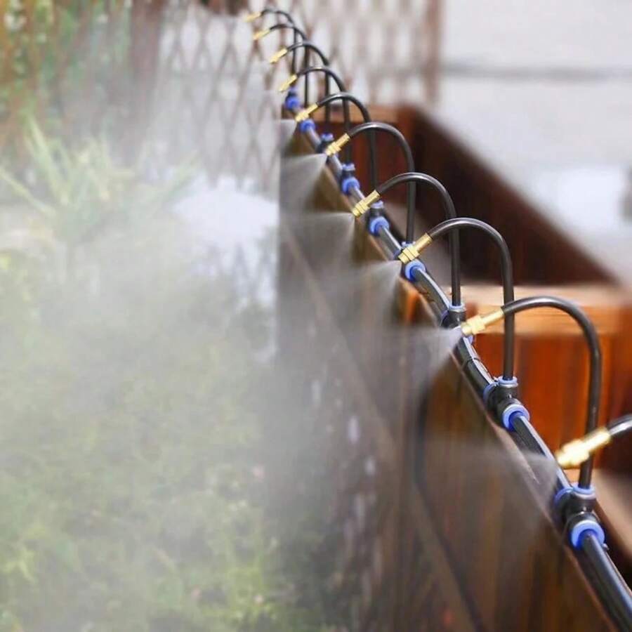 Garden misting system 20 m – irrigation & cooling with 20 brass nozzles