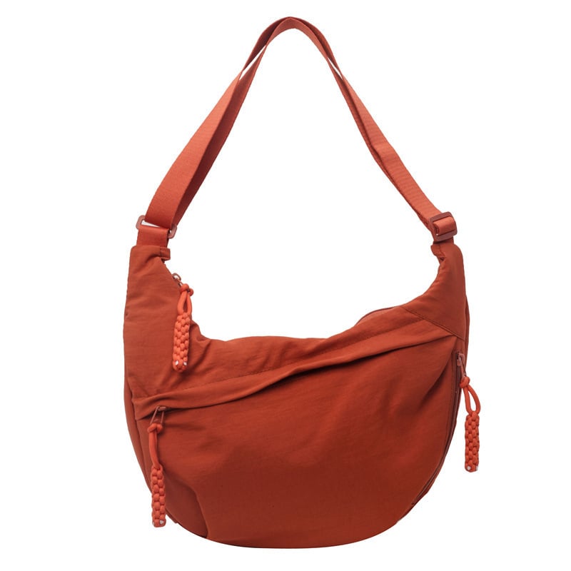 Nylon Crossbody Bag with Multiple Compartments – Lightweight and Practical