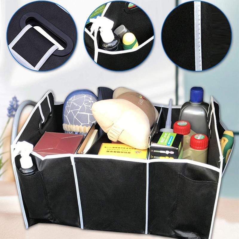 Foldable trunk bag with 3 compartments – Black