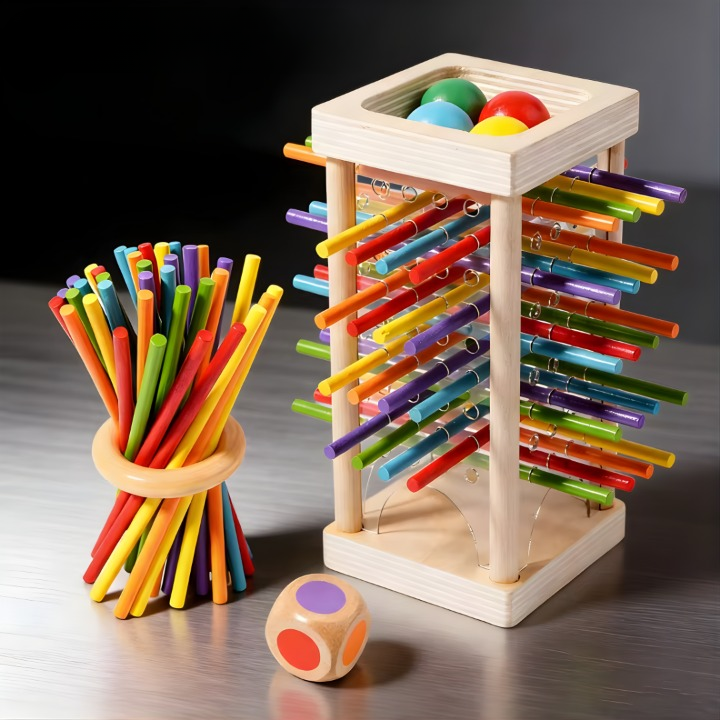 Wooden Stacking Tower Game – Develop Fine Motor Skills from Age 3