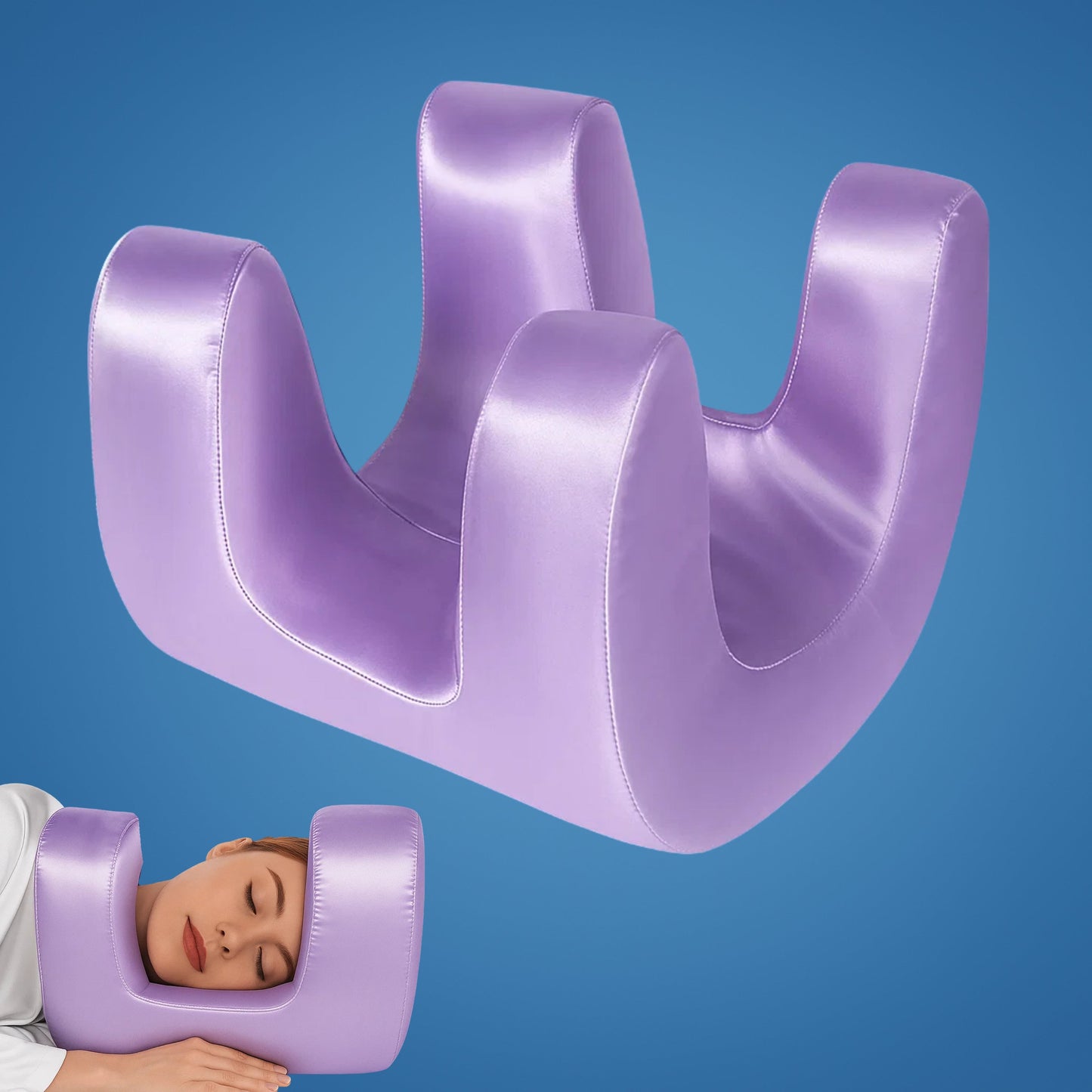 Beauty Pillow for Side Sleepers - Anti-Wrinkle Memory Foam
