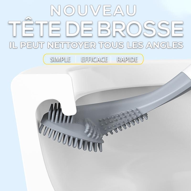 Toilet brush with long handle – Triangular TPR brush head
