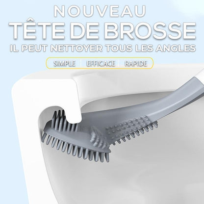 Toilet brush with long handle – Triangular TPR brush head