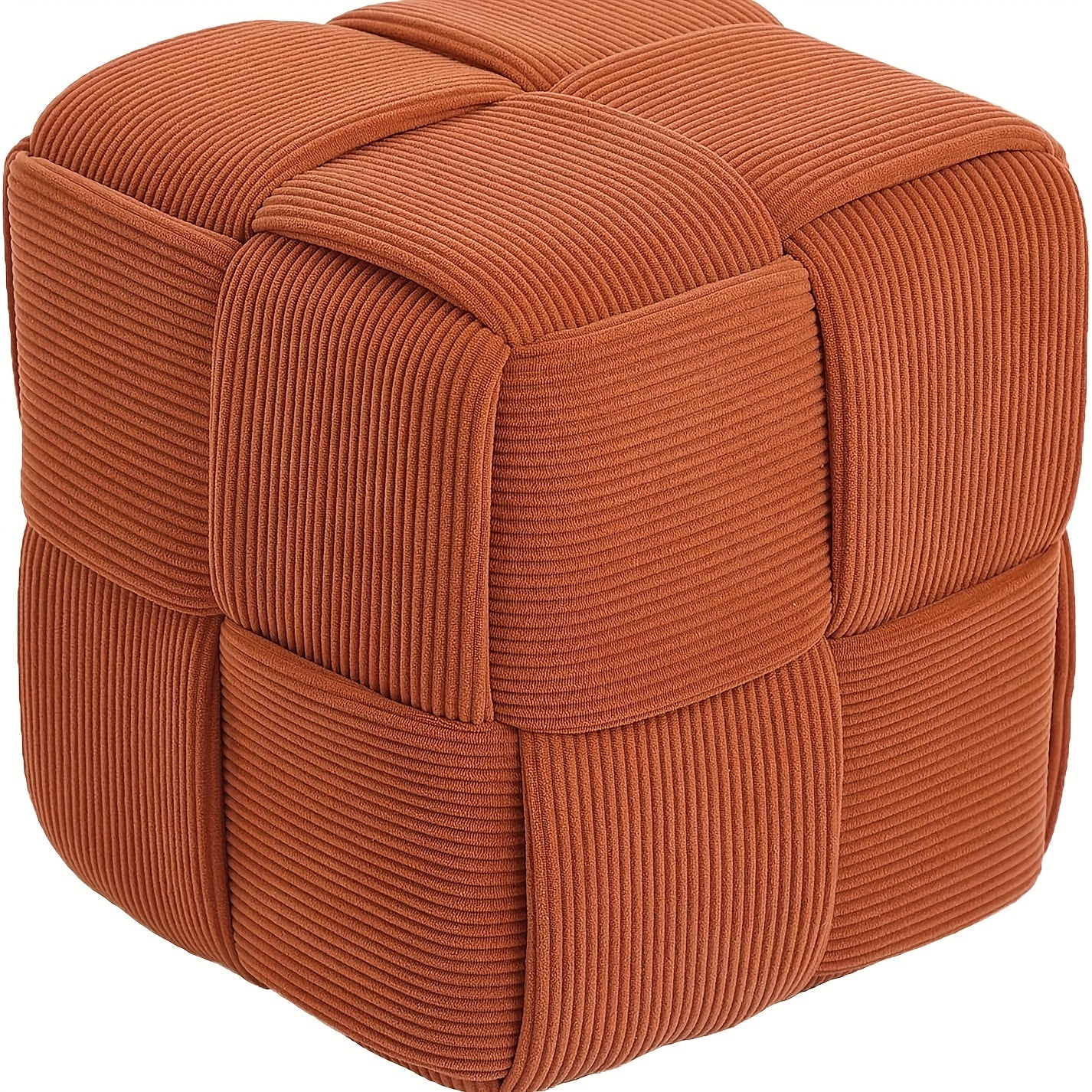 Cord Upholstered Stool – Versatile Footrest and Extra Seat