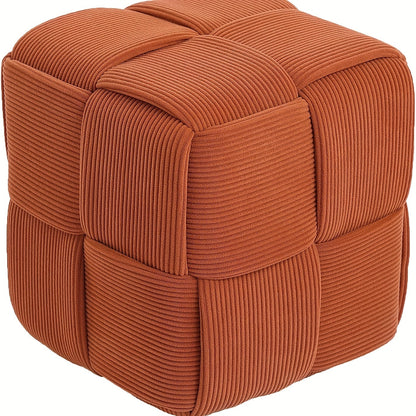 Cord Upholstered Stool – Versatile Footrest and Extra Seat