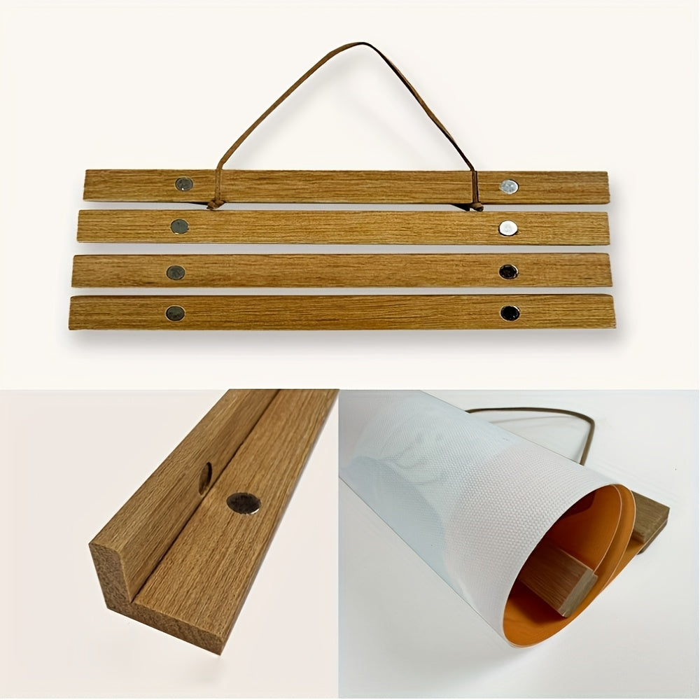 Magnetic Wooden Poster Strip – Easy Picture Change Without Frame