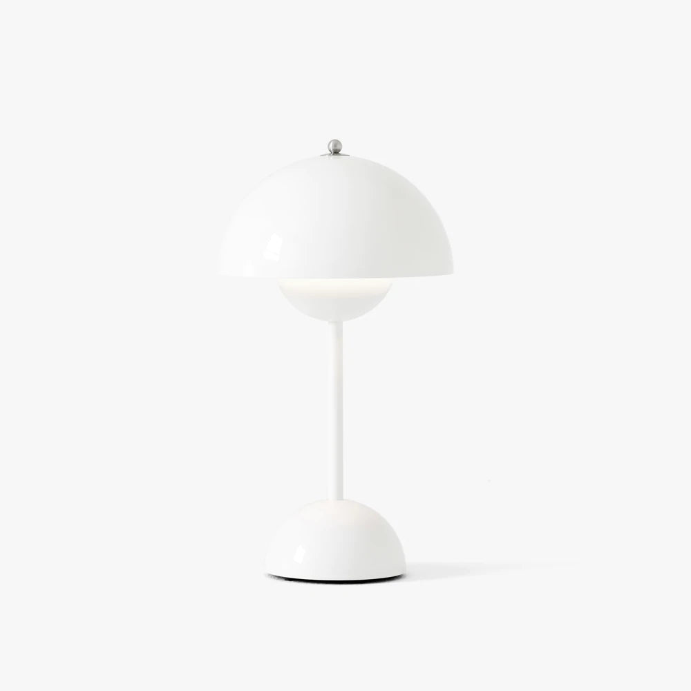 Dimmable LED Table Lamp with Battery – Mushroom Shape Design