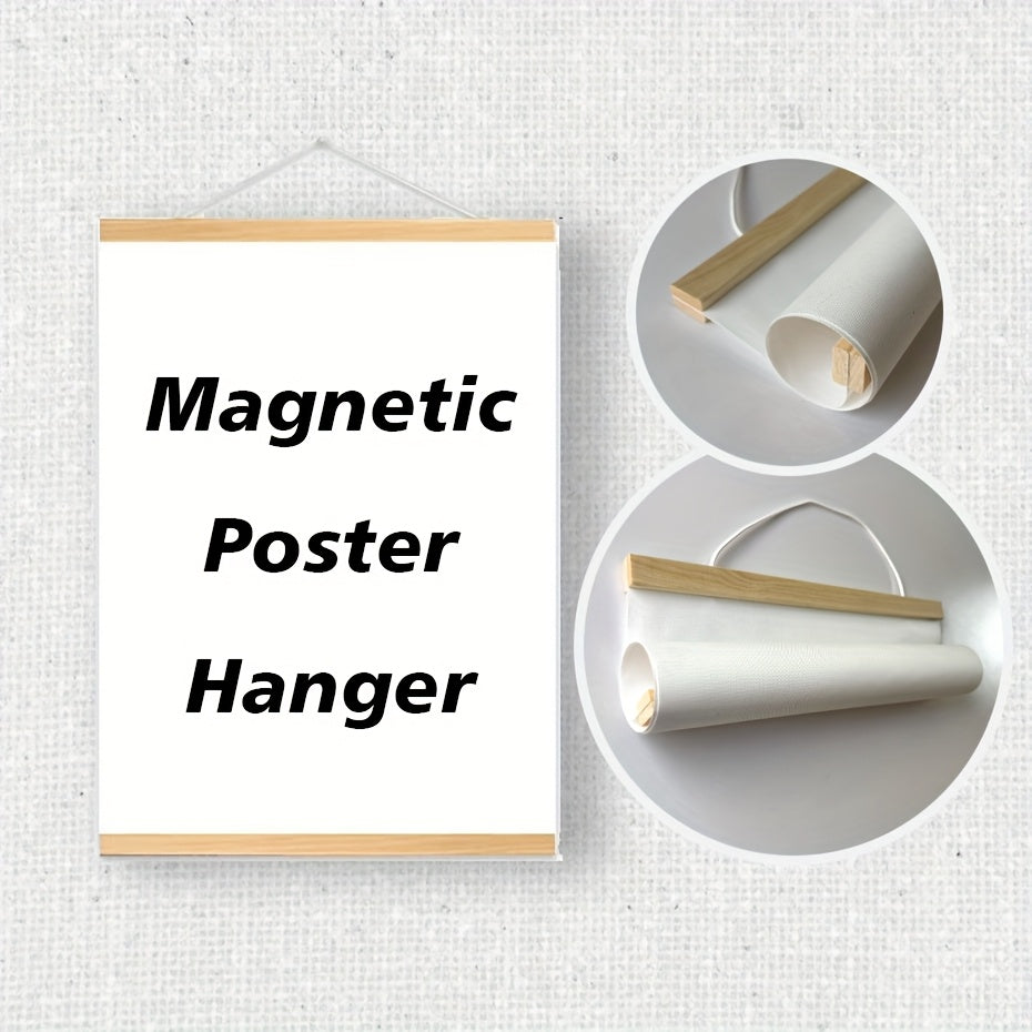Magnetic Wooden Poster Strip – Easy Picture Change Without Frame