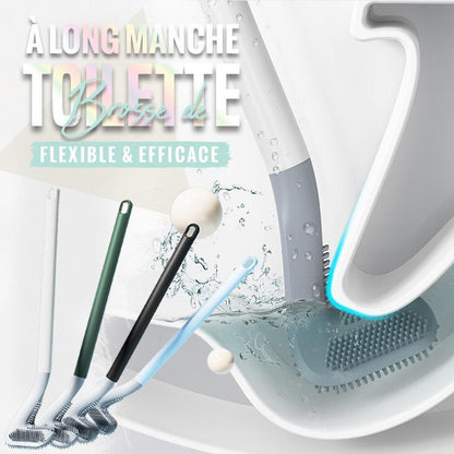 Toilet brush with long handle – Triangular TPR brush head