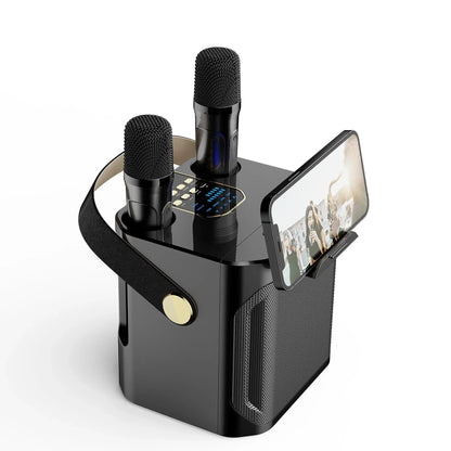 Bluetooth karaoke speaker with 2 microphones