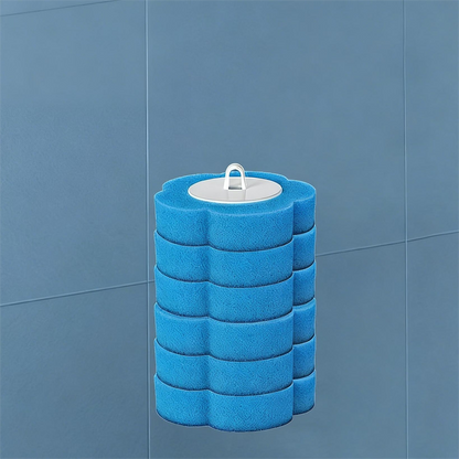 Disposable toilet brush with wall mount