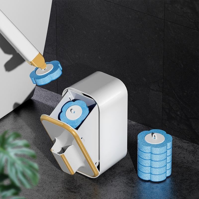 Disposable toilet brush with wall mount