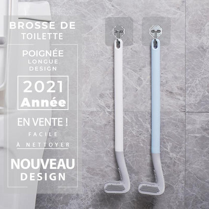 Toilet brush with long handle – Triangular TPR brush head