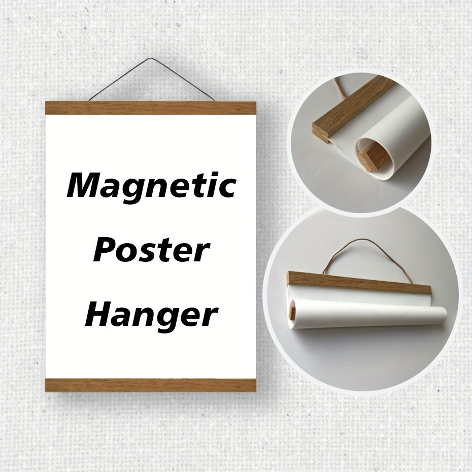 Magnetic Wooden Poster Strip – Easy Picture Change Without Frame