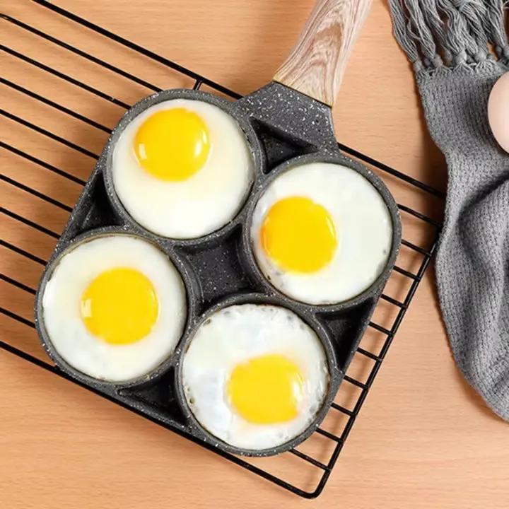 4-Kammer Bratpfanne mit Maifan-Steinbeschichtung für Eier und Pfannkuchen