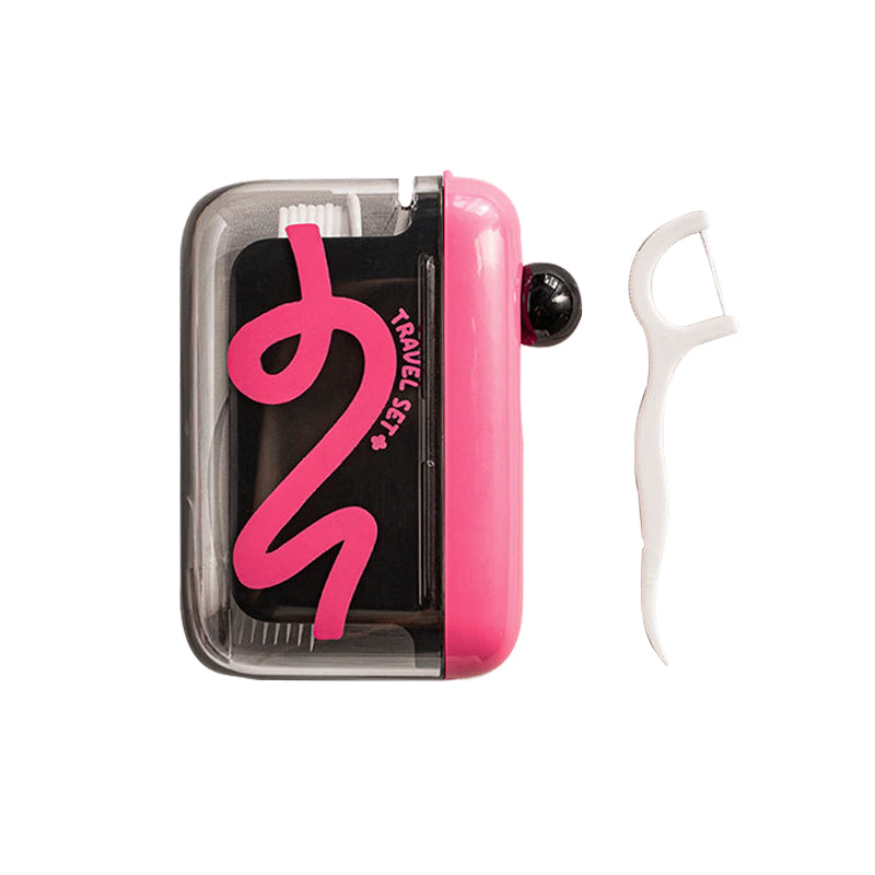 Floss dispenser with push button
