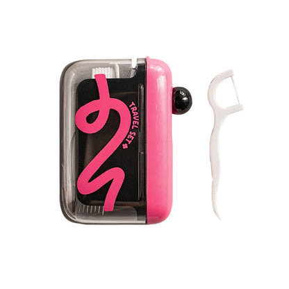 Floss dispenser with push button
