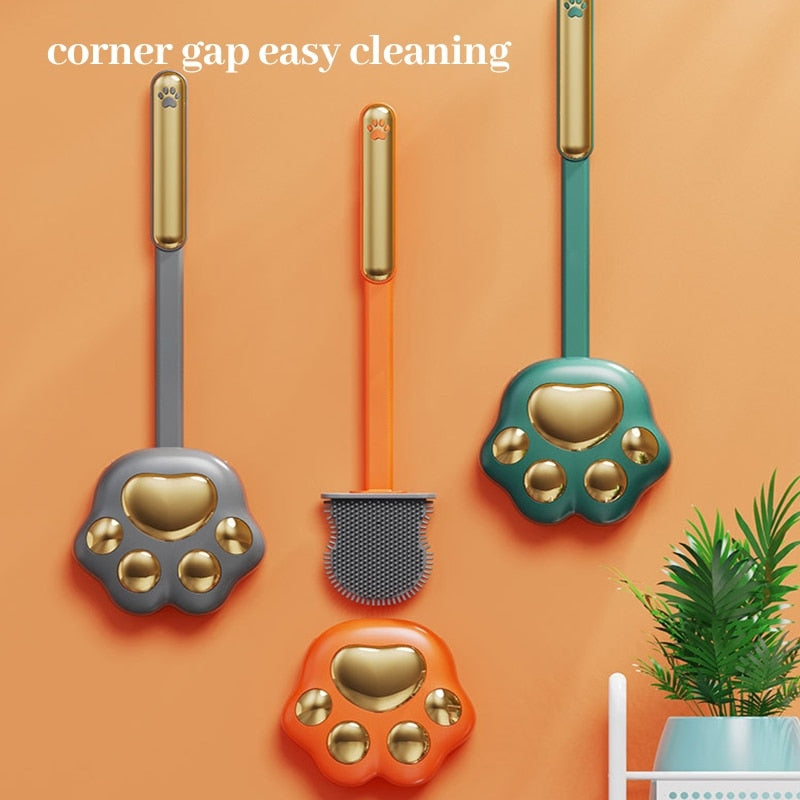 Toilet Brush Silicone Cat Paw – Scratch-Free and Hygienic