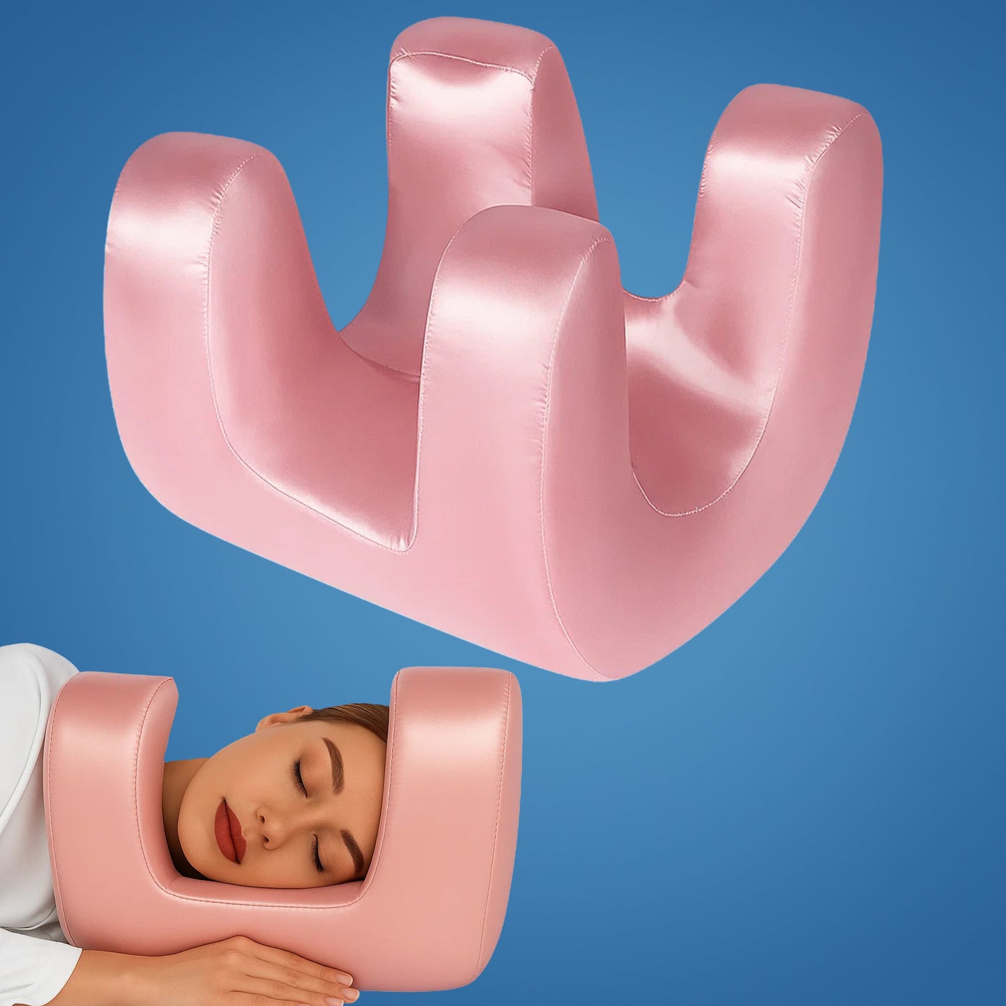 Beauty Pillow for Side Sleepers - Anti-Wrinkle Memory Foam