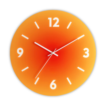 Glass Wall Clock with Modern Design – 30 cm Diameter