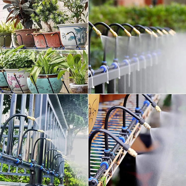 Garden misting system 20 m – irrigation & cooling with 20 brass nozzles