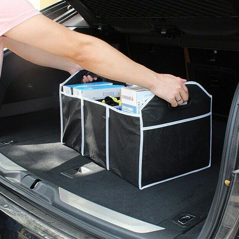 Foldable trunk bag with 3 compartments – Black