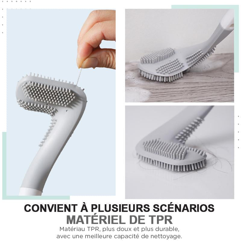 Toilet brush with long handle – Triangular TPR brush head