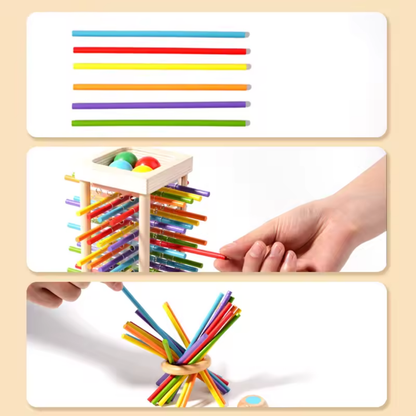 Wooden Stacking Tower Game – Develop Fine Motor Skills from Age 3