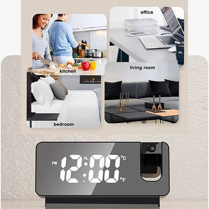 Digital Projection Alarm Clock with Ceiling Projection
