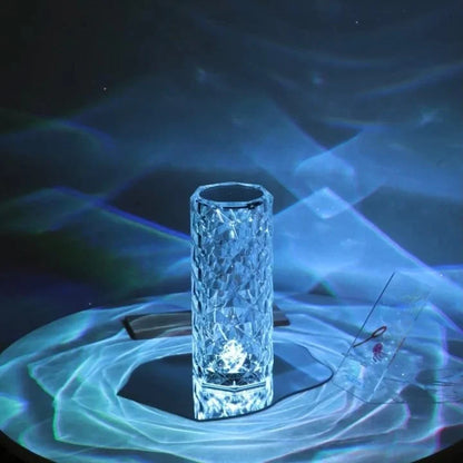 LED crystal lamp with remote control – 16 colors, touch sensor