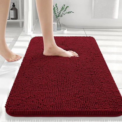Chenille Bath Mat – Non-Slip, Super Soft, and Extra Absorbent