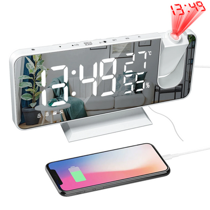 Digital Projection Clock with LED Display & FM Radio