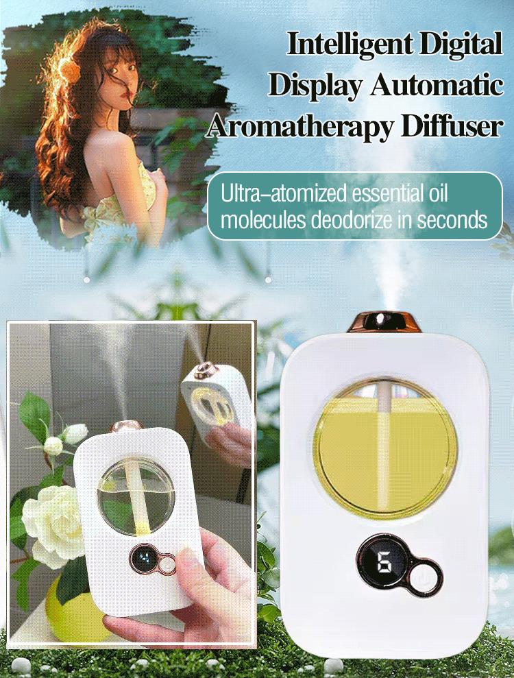 Ultrasonic Aroma Diffuser with LED Light and Essential Oils