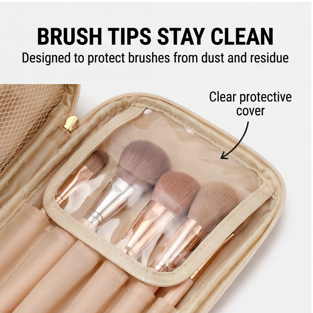 Make-up organizer with flat opening design