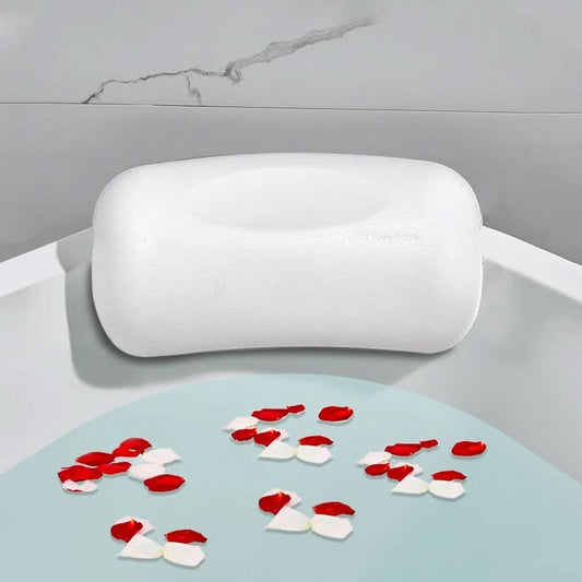 Ergonomic bathtub pillow with anti-slip coating