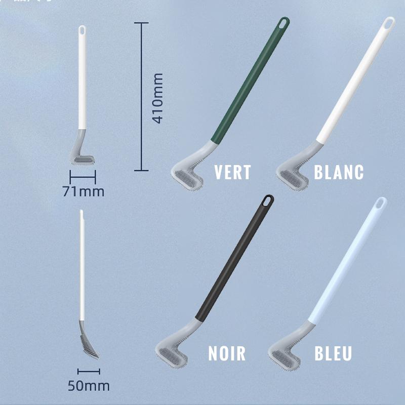 Toilet brush with long handle – Triangular TPR brush head