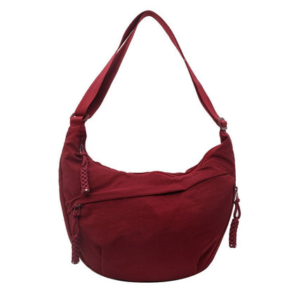 Nylon Crossbody Bag with Multiple Compartments – Lightweight and Practical