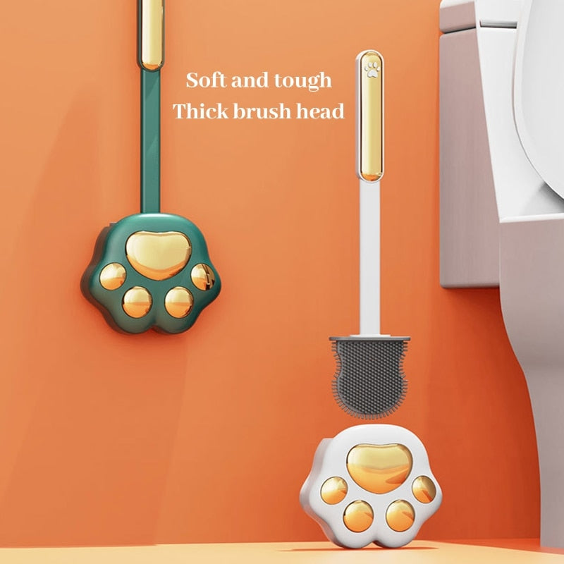 Toilet Brush Silicone Cat Paw – Scratch-Free and Hygienic