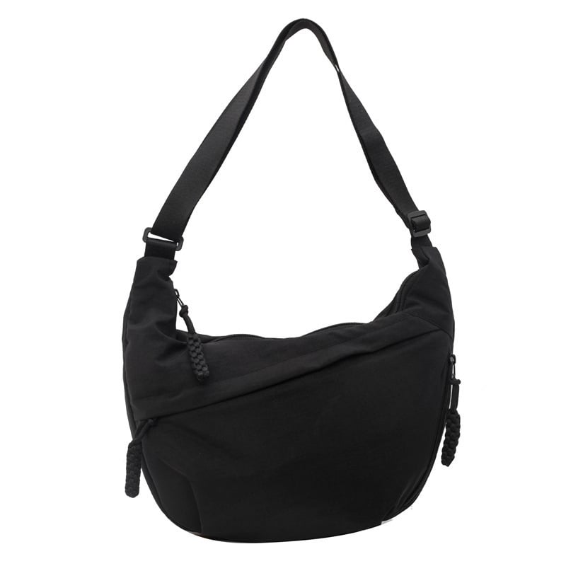 Nylon Crossbody Bag with Multiple Compartments – Lightweight and Practical