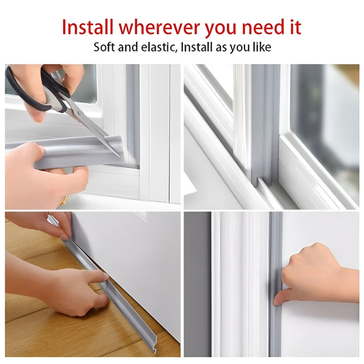 Self-adhesive window seal for doors and windows