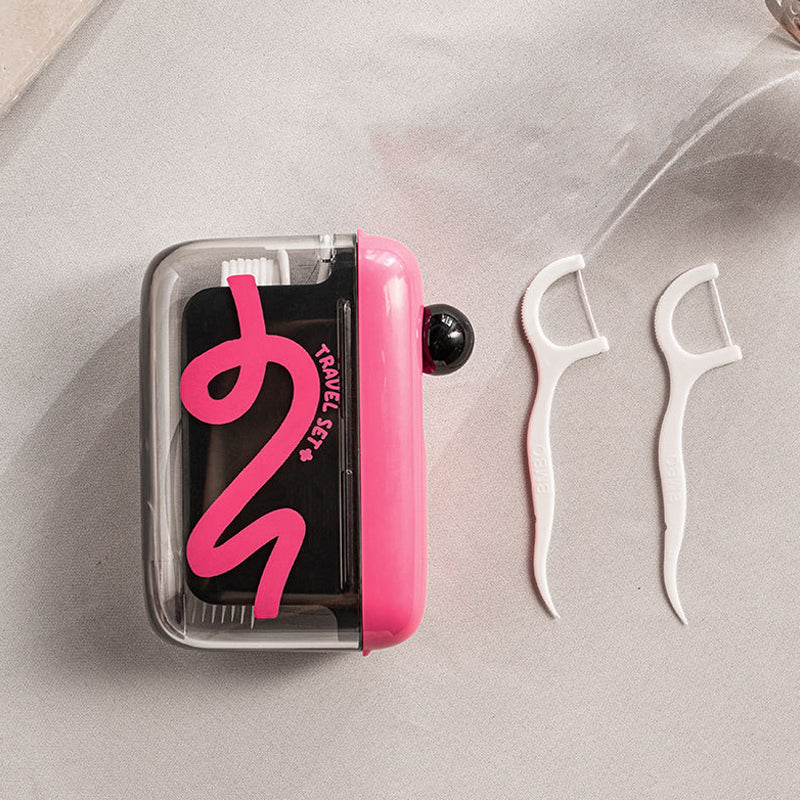 Floss dispenser with push button